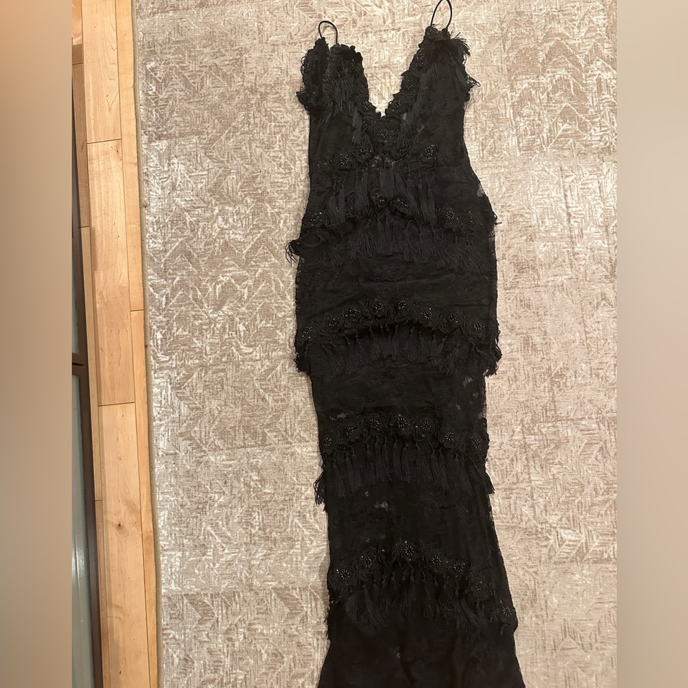 Black long vintage evening gown